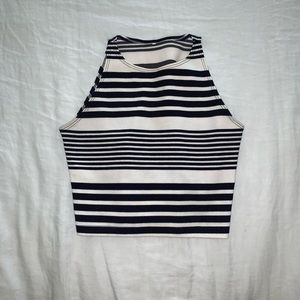 American Apparel Striped cropped tank top